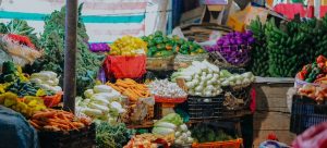 vegetables on the market stalls